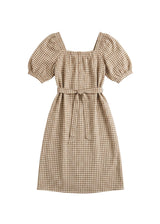 Tie Waist Gingham Dress