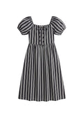 Tie Front Stripe Dress
