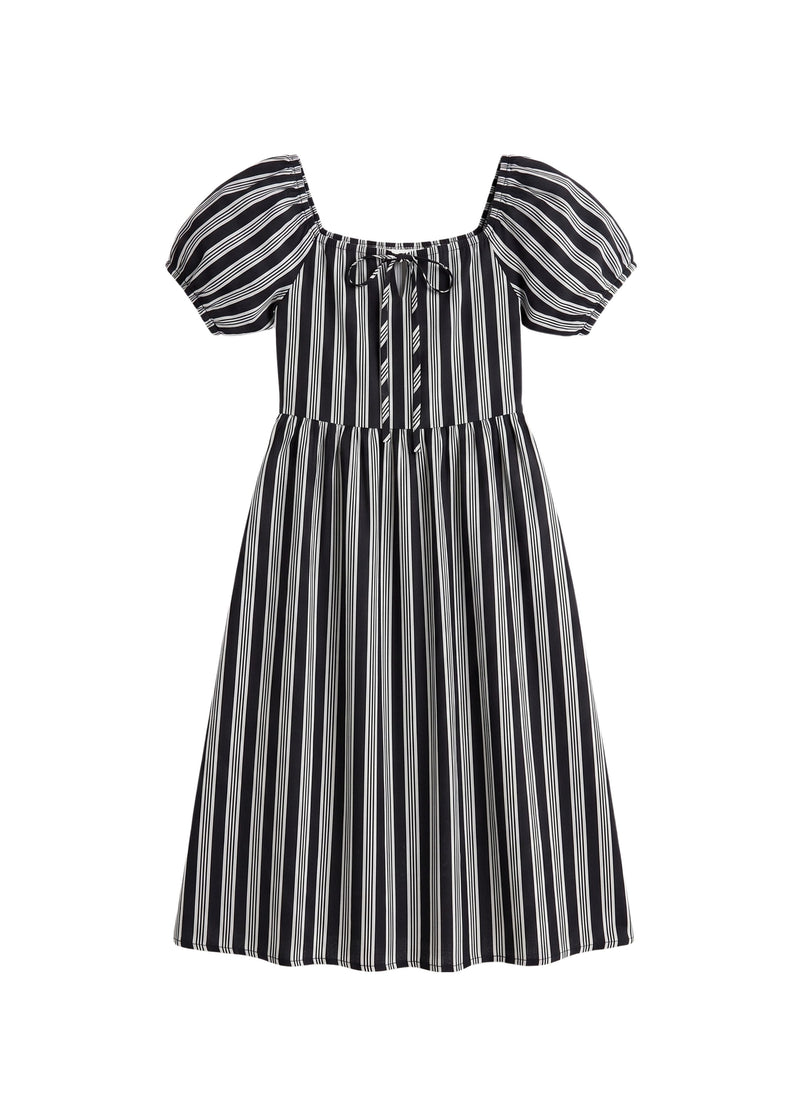 Tie Front Stripe Dress