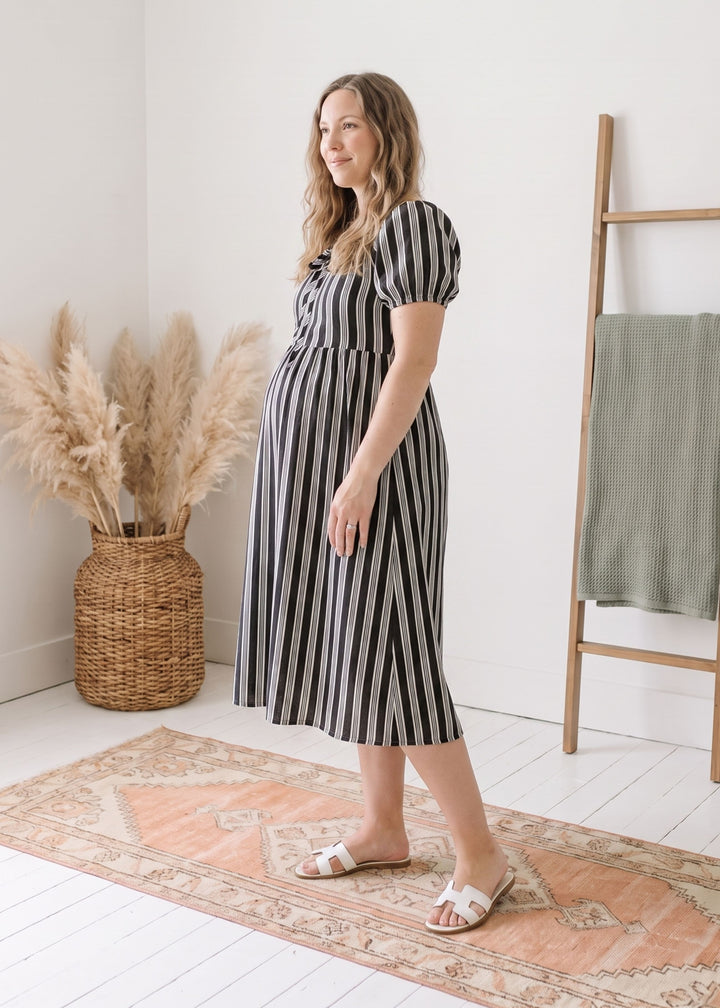 Tie Front Stripe Dress