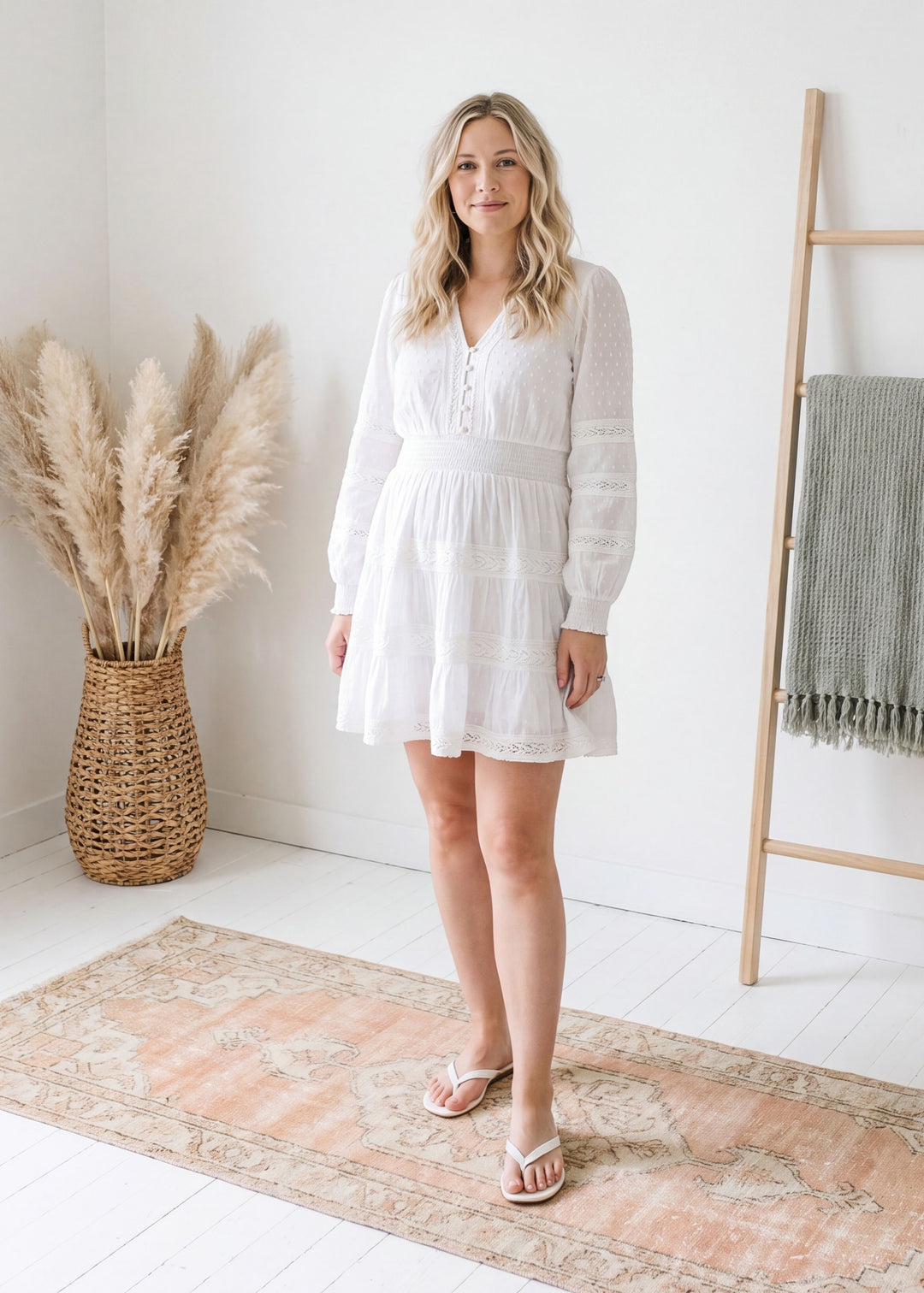 Tiered Lace Mini Dress