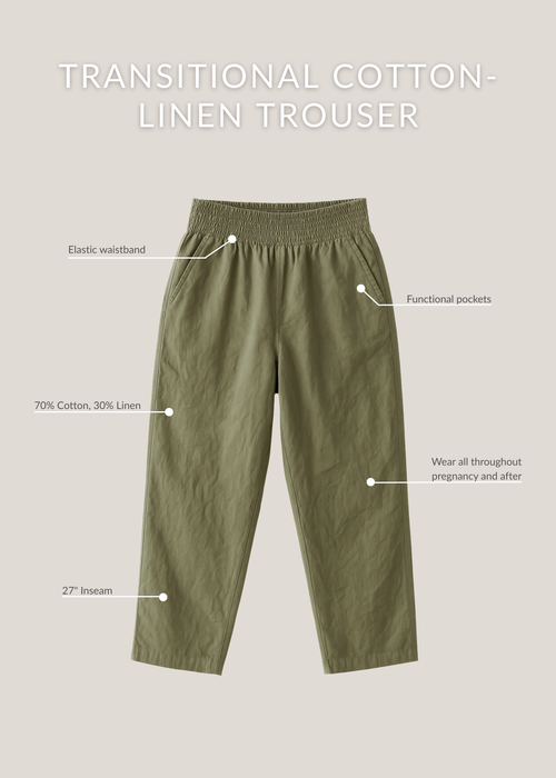 Transitional Cotton-Linen Trouser