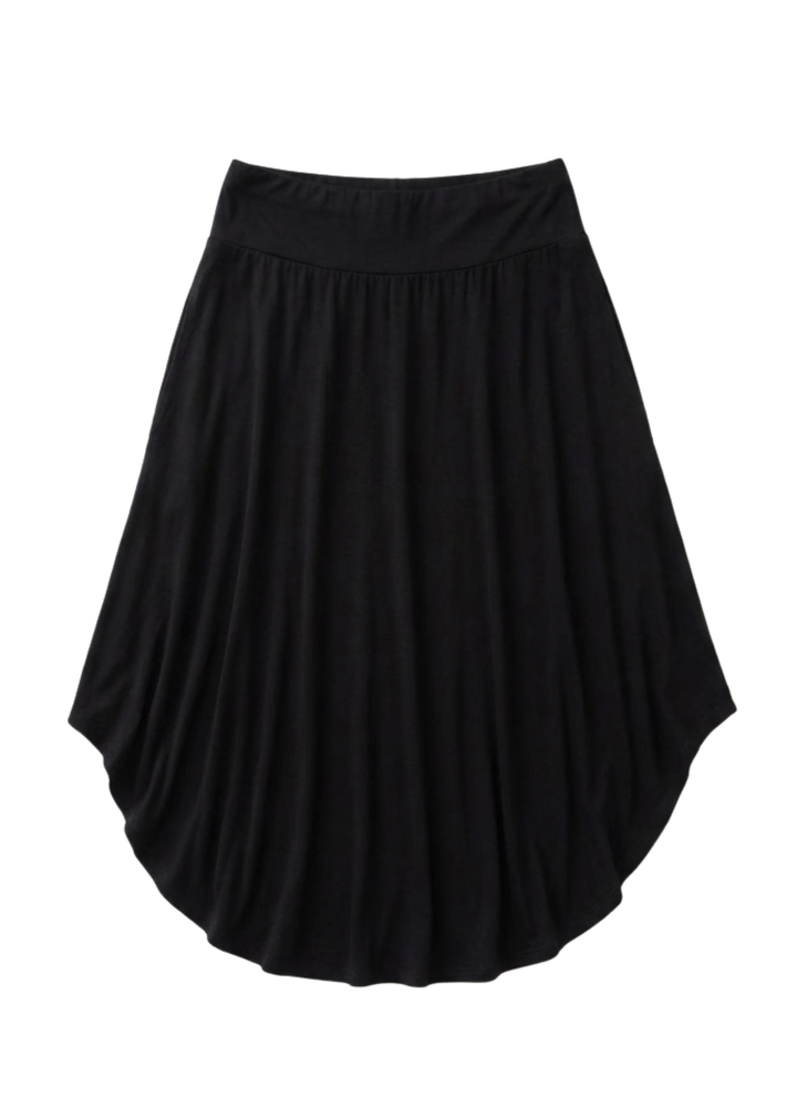 Transitional Smocked Midi Asymmetrical Skirt