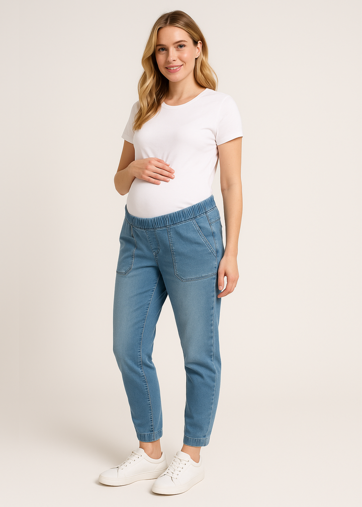Transitional Stretch Denim Jogger
