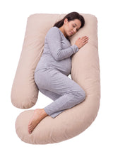 U-Shaped Pregnancy Pillow + Cover in Percale 100% Cotton