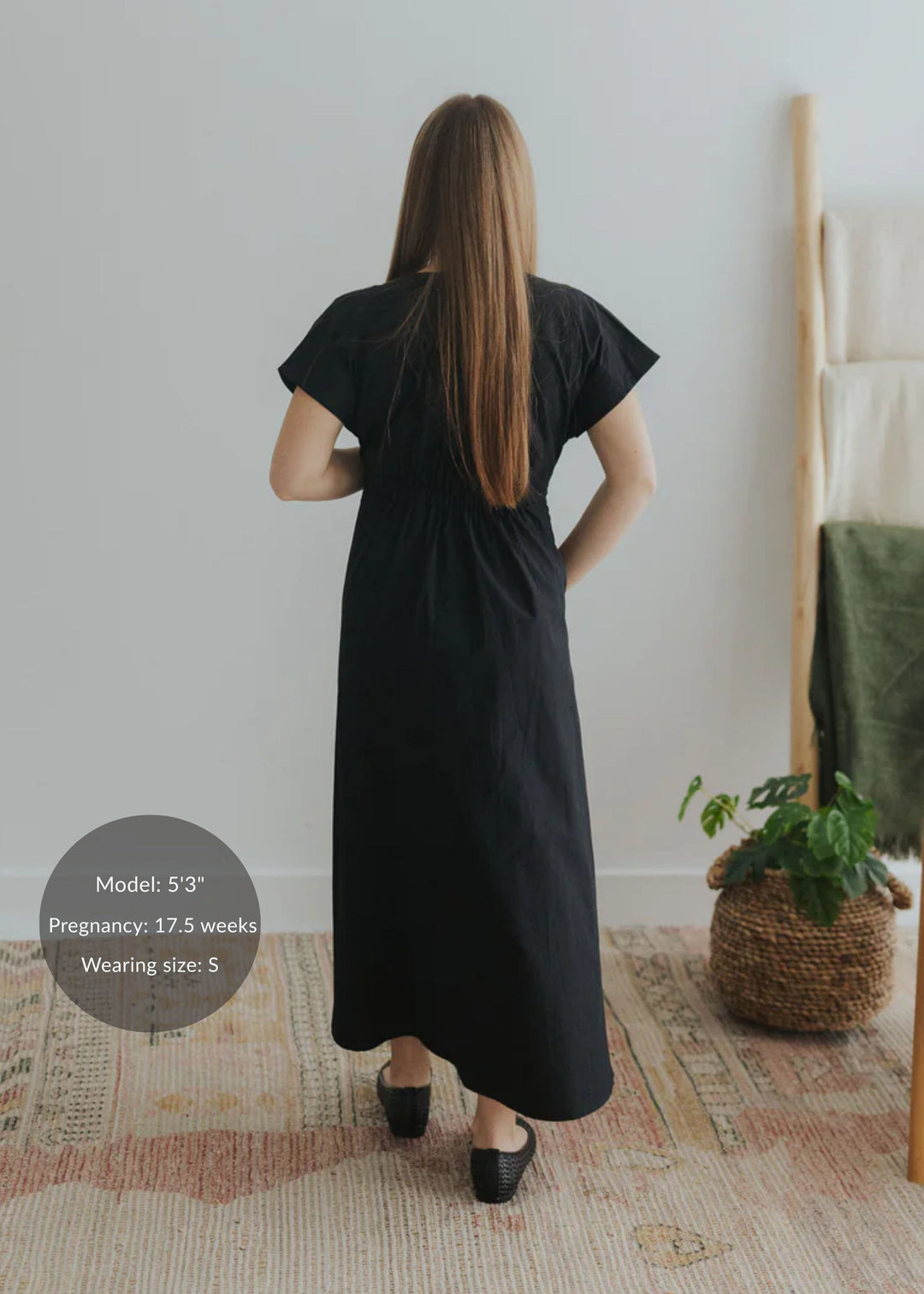 fitted waist poplin dress Katya Cotton Poplin Tie-Waist Dress Dark Navy / L