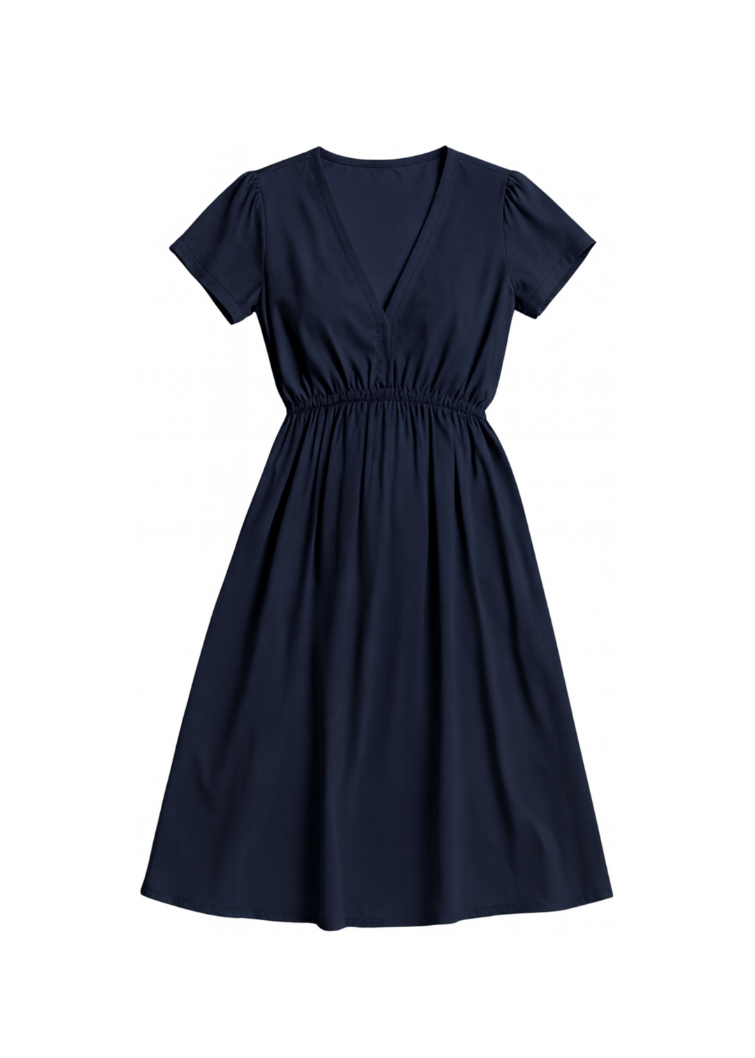 Waist Gathered Sleeveless Dress