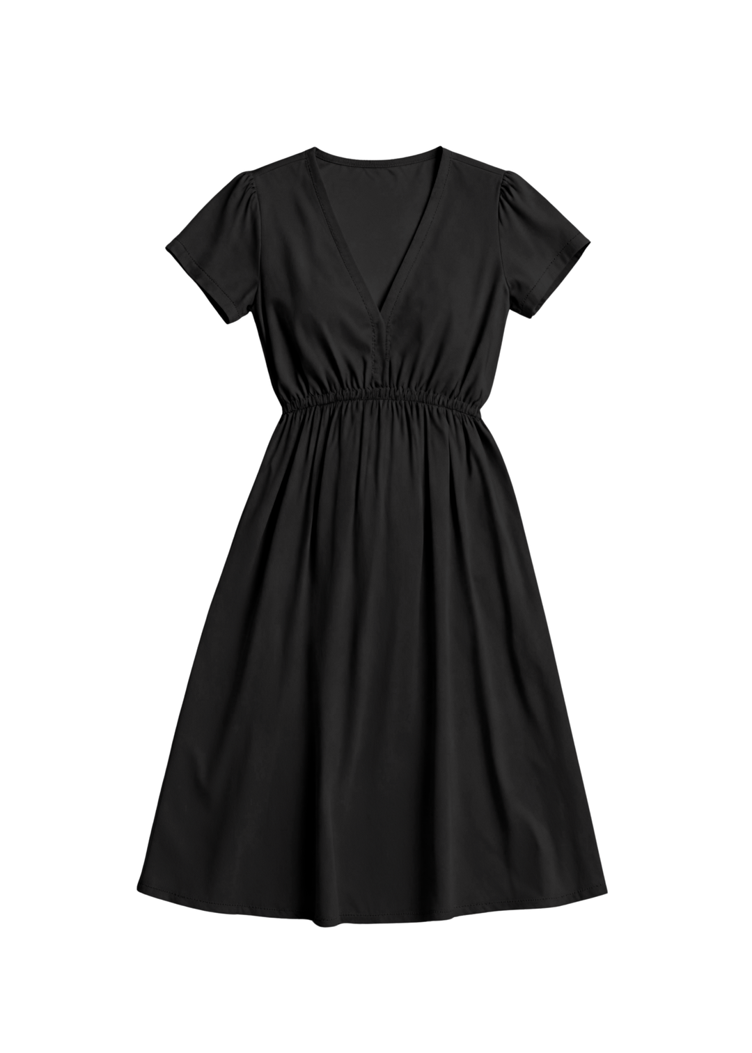 Waist Gathered Sleeveless Dress