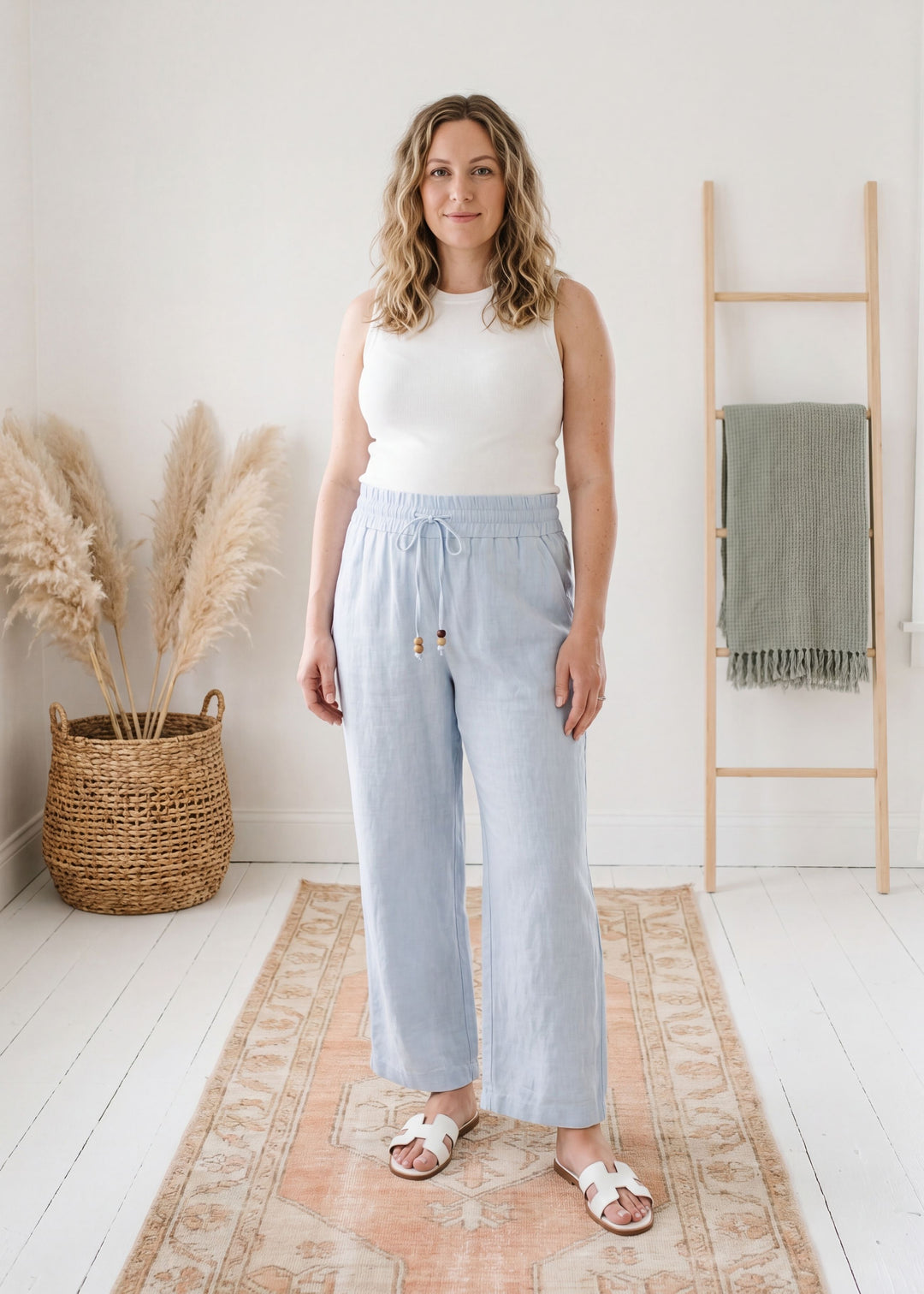 Wide Leg Drawstring Pants