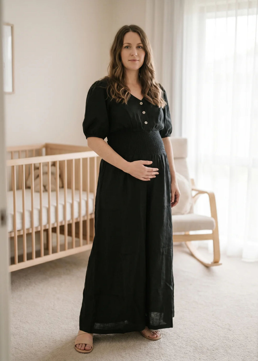 Wide Leg Linen Jumpsuit
