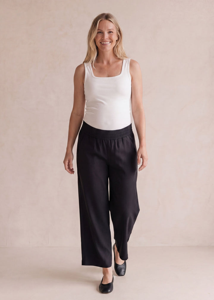 Wide Leg Flow Pant in Cotton/Linen