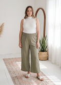Wide Leg Flow Pant in Cotton/Linen