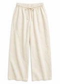 Drawstring Wide-Leg Pant in Linen