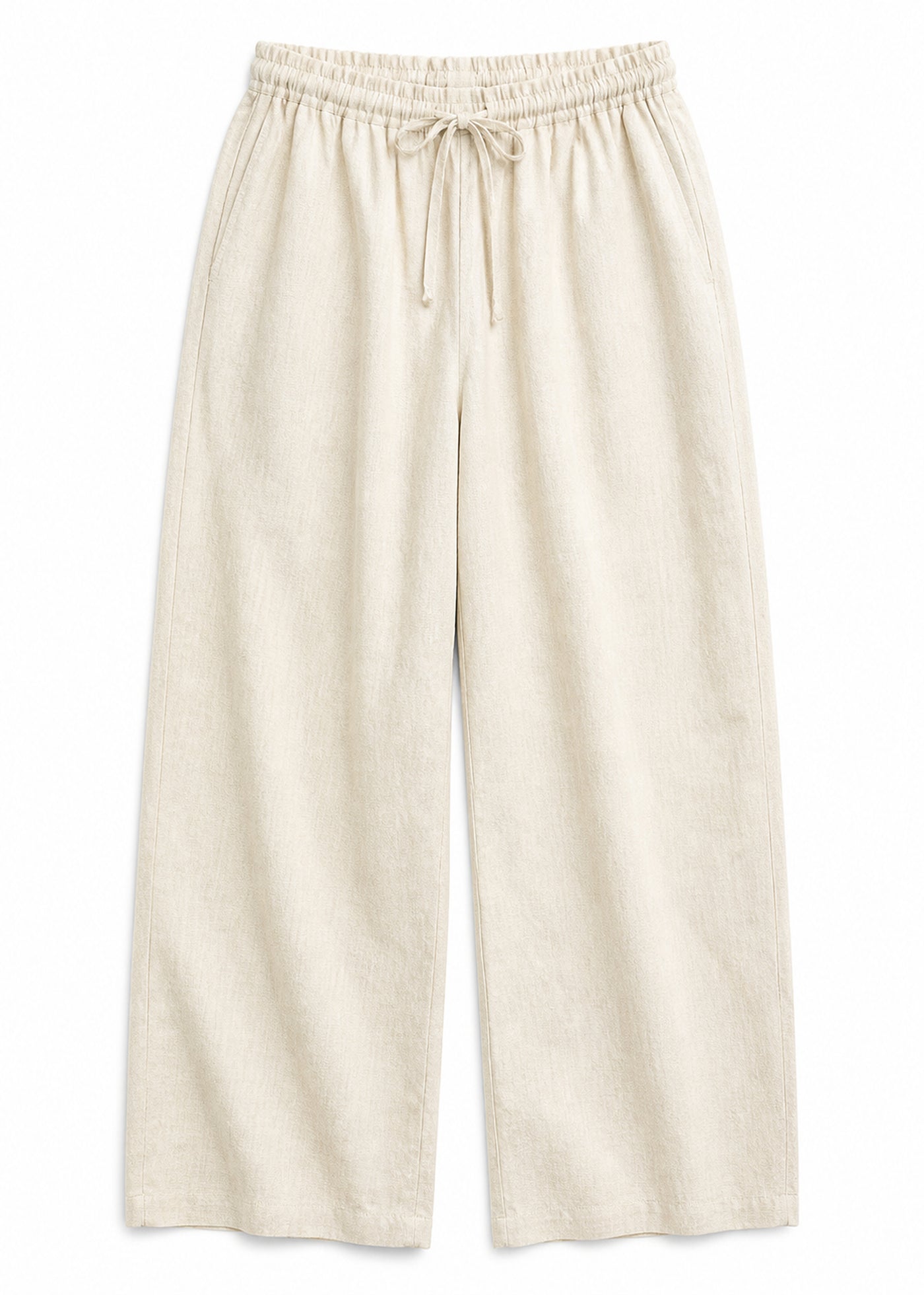 Drawstring Wide-Leg Pant in Linen