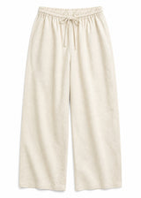 Drawstring Wide-Leg Pant in Linen