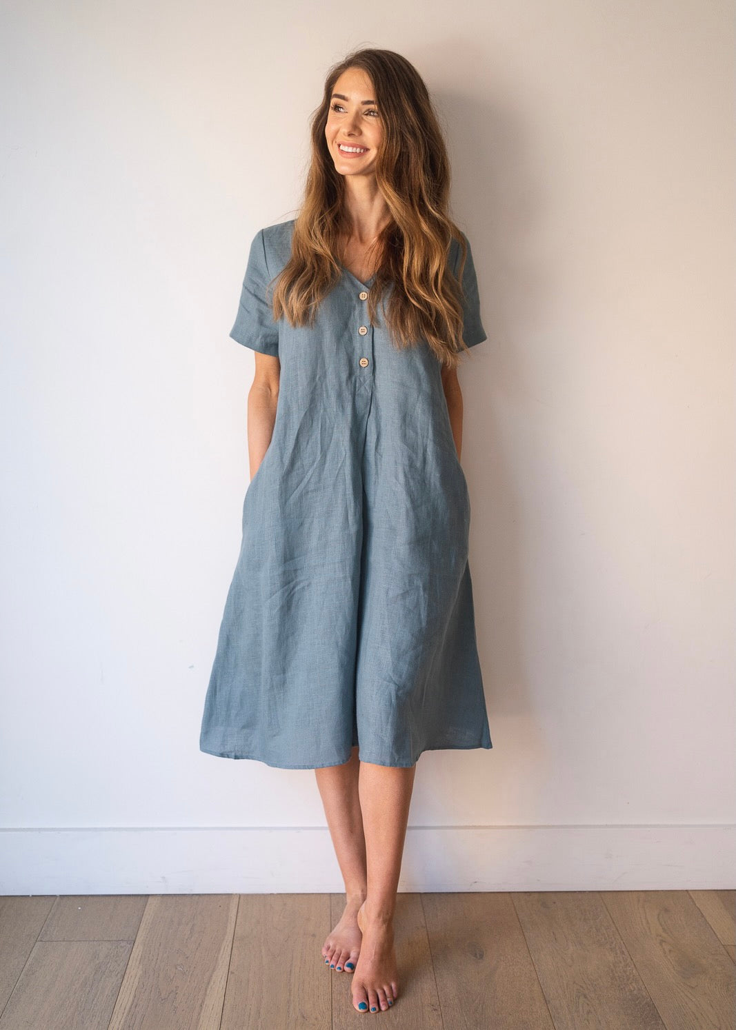 Faye Transitional Linen Dress