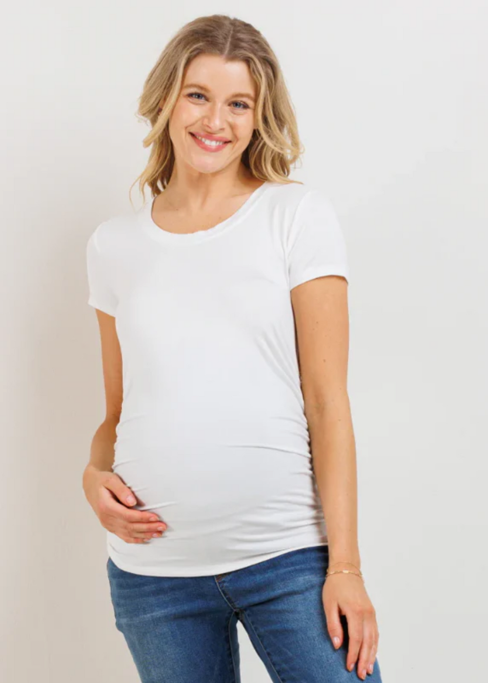 Everyday Transitional Maternity Ruched Tees - Top