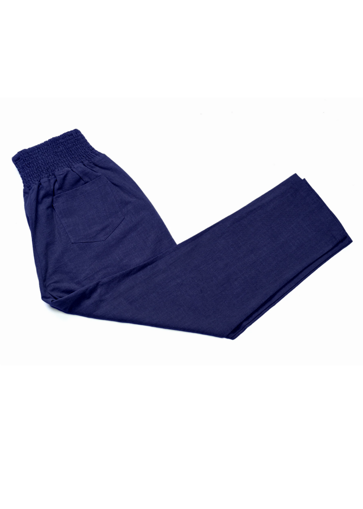 Everyday Transitional Smocked Linen Pant - Navy / XS - Pants