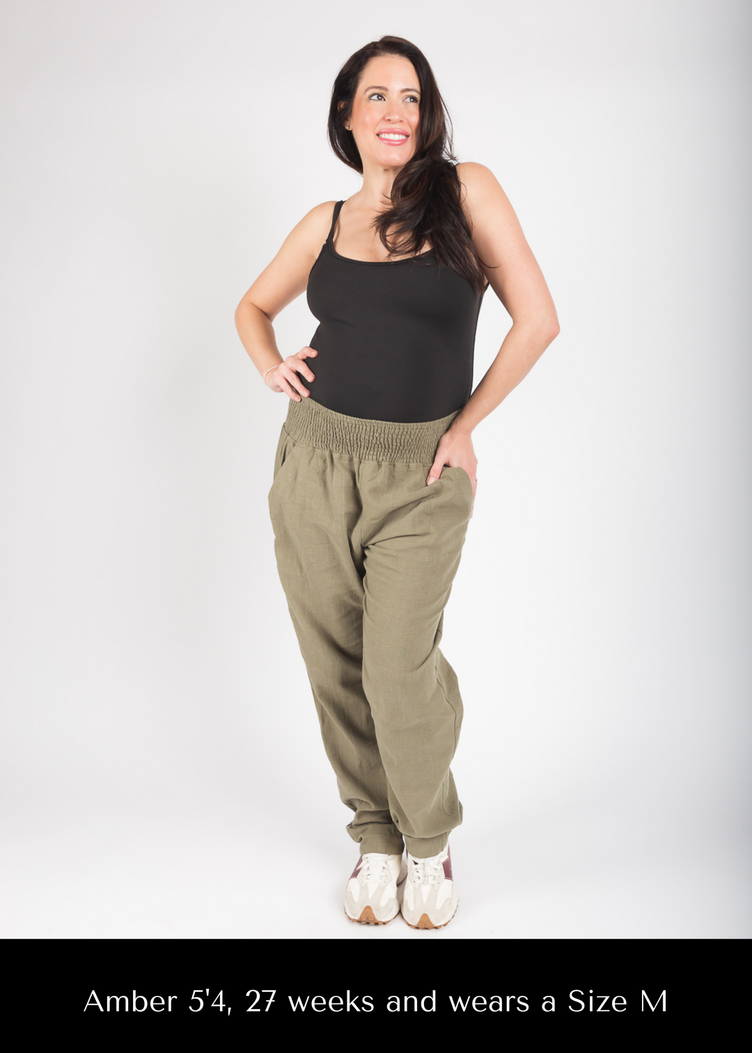 Everyday Transitional Maternity Smocked Linen Pant - Pants