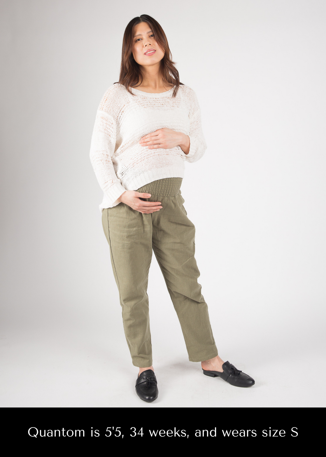 Everyday Transitional Maternity Smocked Linen Pant - Pants