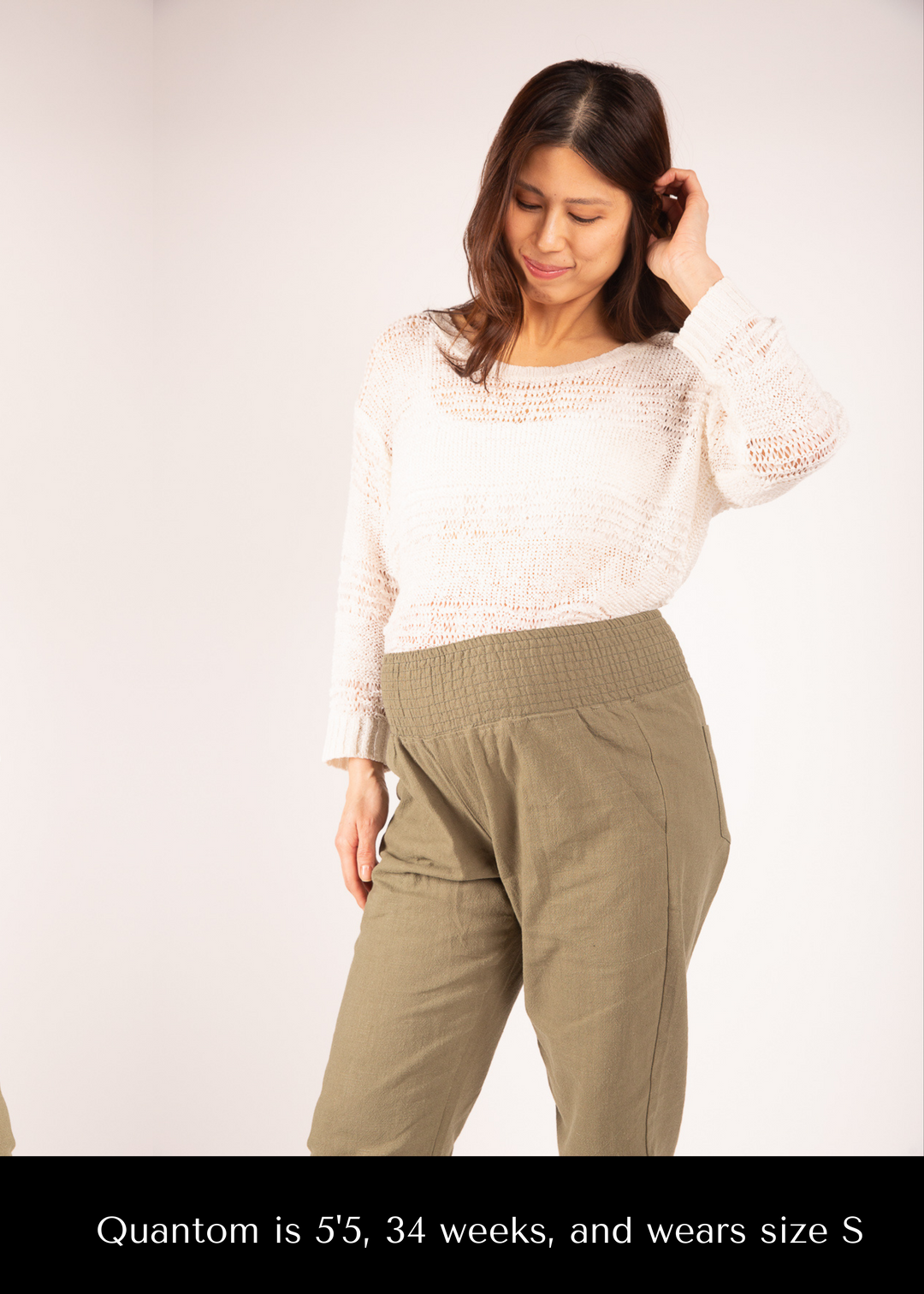 Everyday Transitional Maternity Smocked Linen Pant - Pants