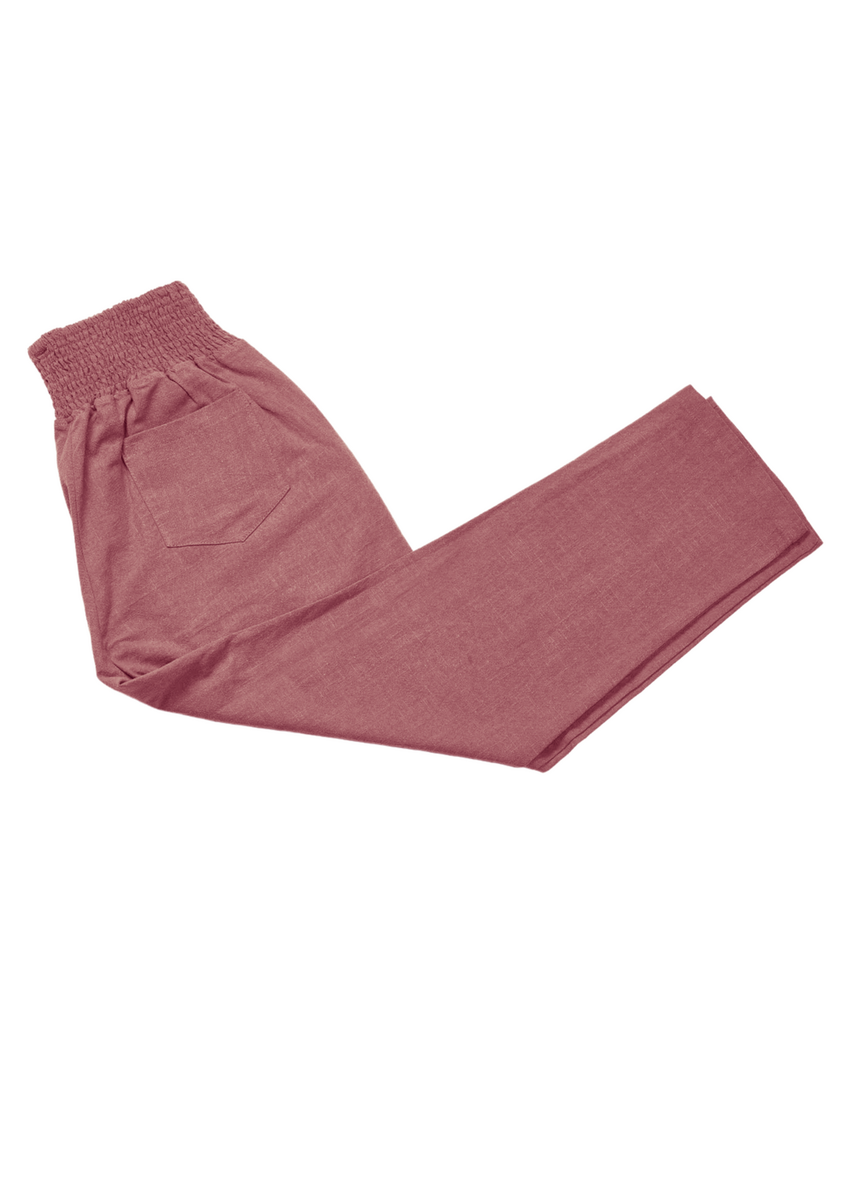Everyday Transitional Smocked Linen Pant - Terracotta / S - Pants