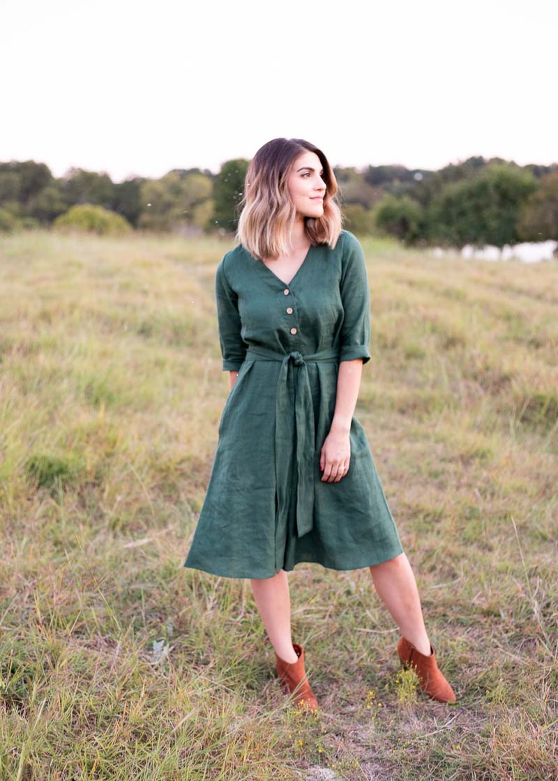 Faye Transitional Linen Dress