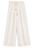 Relaxed Drawstring Wide-Leg Pant in Linen
