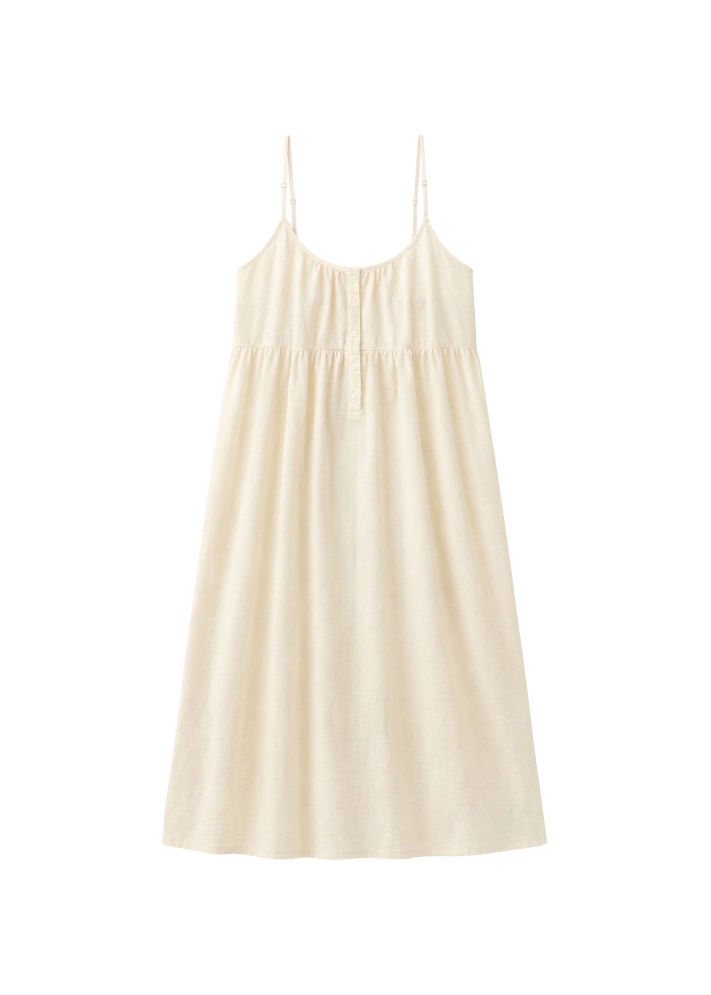 Cotton Voile Nursing Nightgown in Natural — flat lay