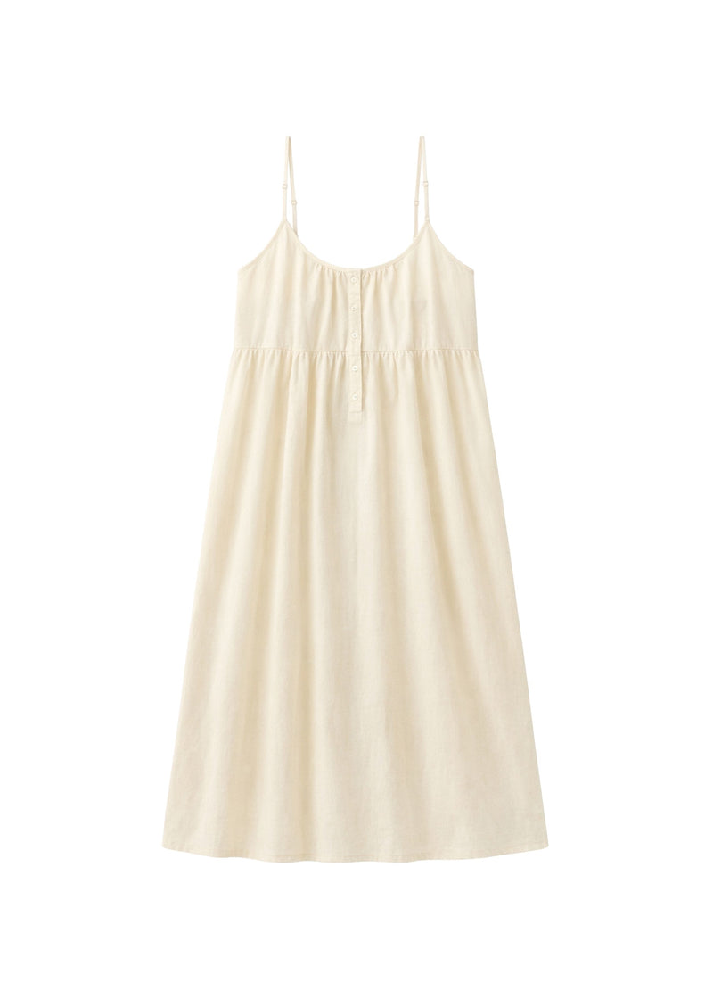 Cotton Voile Nursing Nightgown in Natural — flat lay