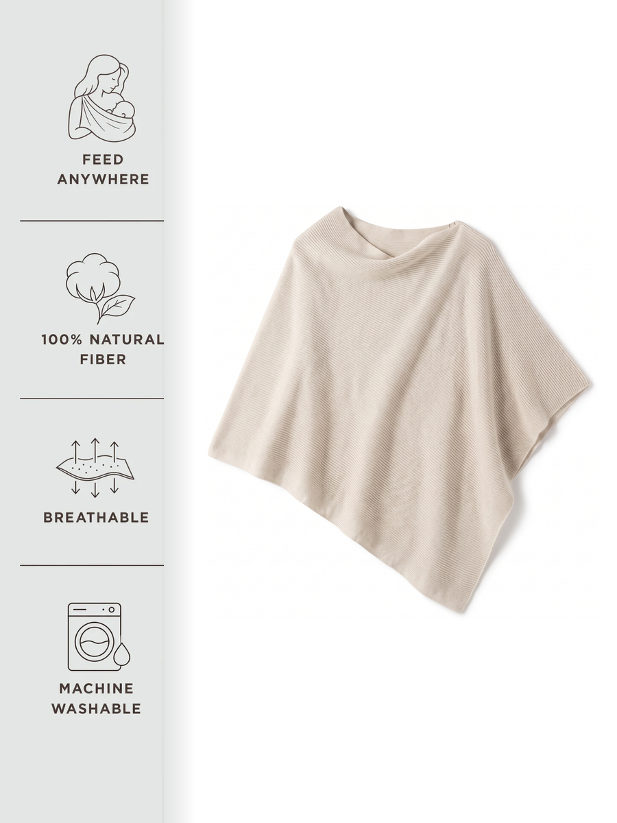 Nursing Cover in Cotton Cashmere — alternate view