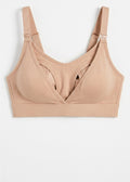 Hands-Free Pumping & Nursing Bra in Natural — flat lay, front
