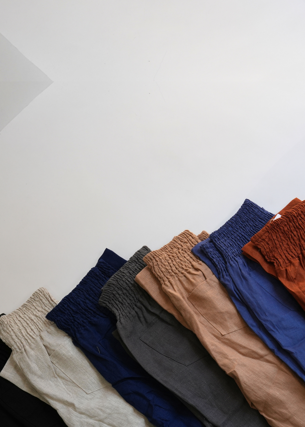 (Preloved) - Everyday Transitional Smocked Linen Pant - Assorted / XS - Pants