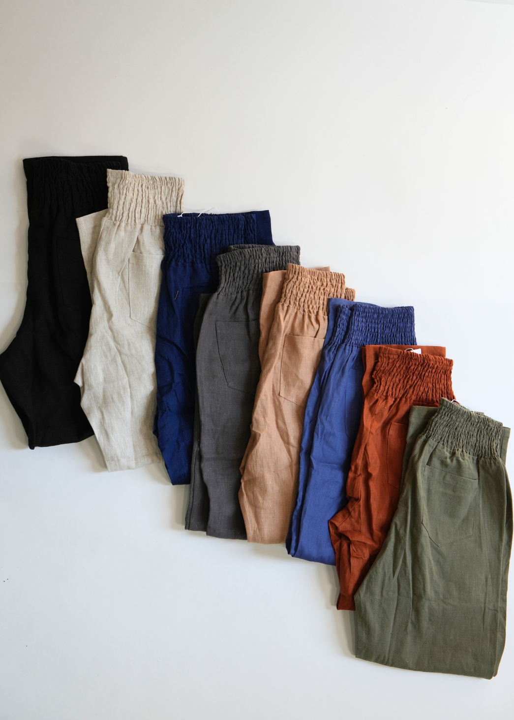 (Preloved) - Everyday Transitional Smocked Linen Pant - Pants