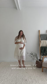 Textured Nursing Crossover Dress