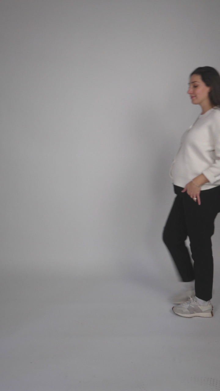 Everyday Transitional Maternity Smocked Linen Pant