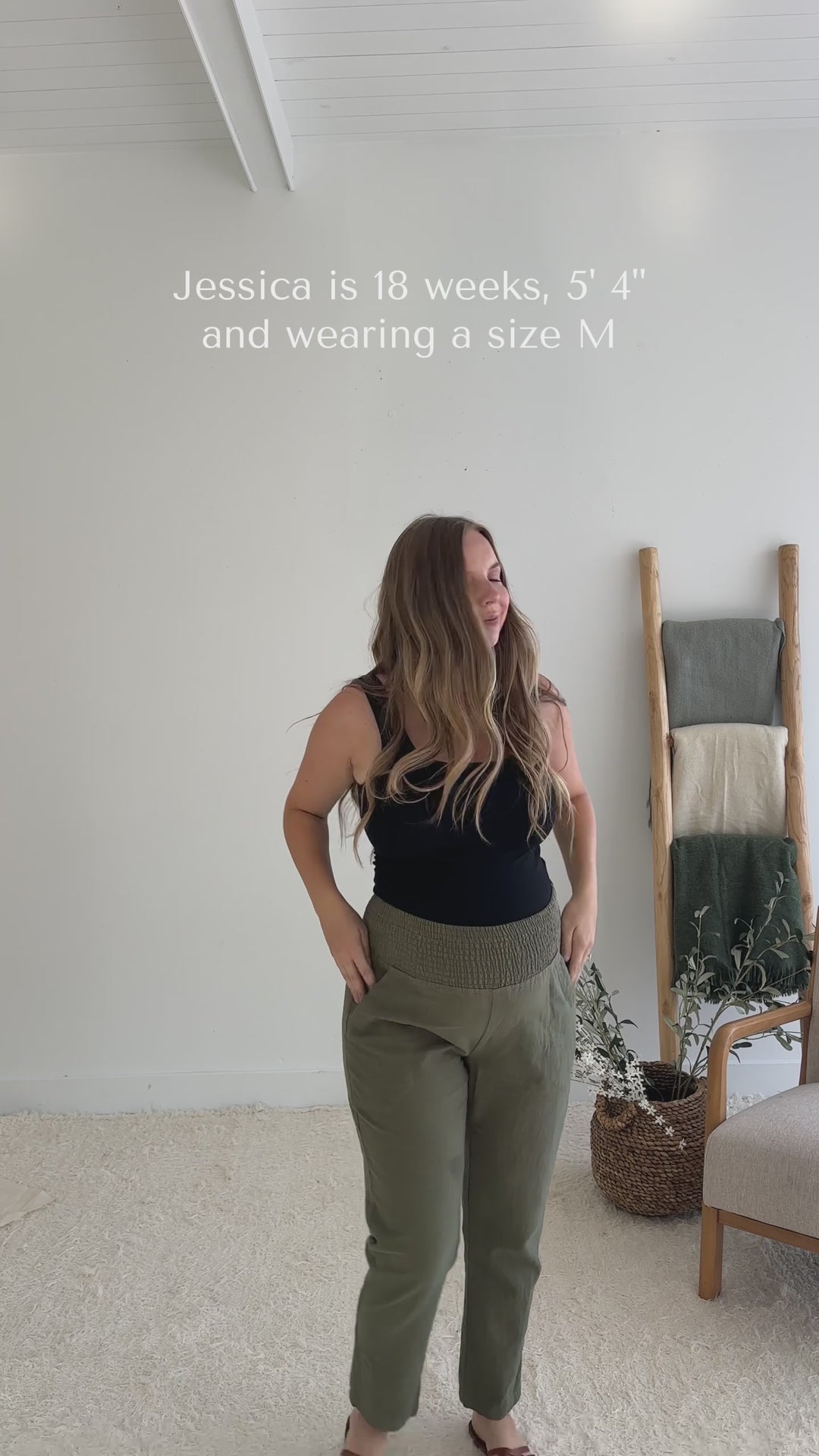 Garment Washed Smocked Pant in Reedcloth™
