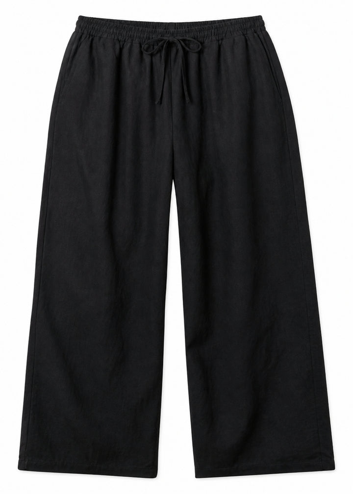 Drawstring Wide-Leg Pant in Linen