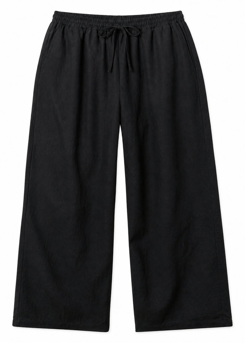 Drawstring Wide-Leg Pant in Linen