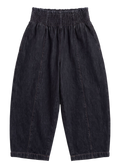 The Balloon Jean Pant in black, laid flat