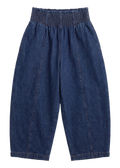 The Balloon Jean Pant in navy, laid flat