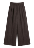 The Margot Pleated Wide Leg Pant in sandwashed linen, laid flat.