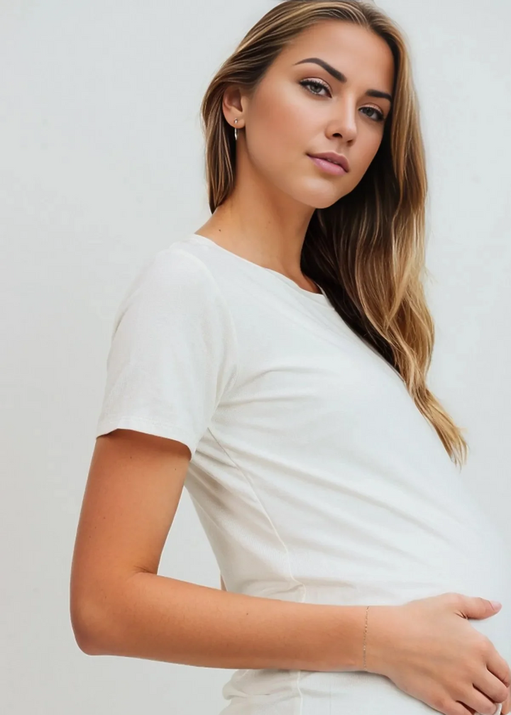 Short Sleeve Maternity/Nursing Tee - Top