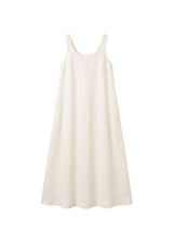 Sleeveless Organic Linen Maxi Dress in Linen in Natural — flat lay